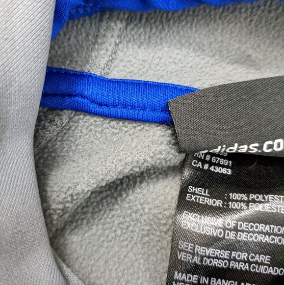 Youth ADIDAS great and blue pullover hoodie. Large - Picture 8 of 10